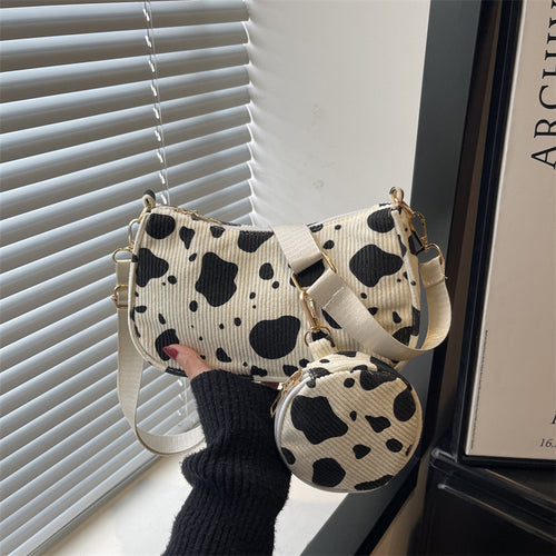 Damen Umhängetasche mit modischem Tiermotiv und abnehmbarem Kosmetiktäschchen Nord Taschen