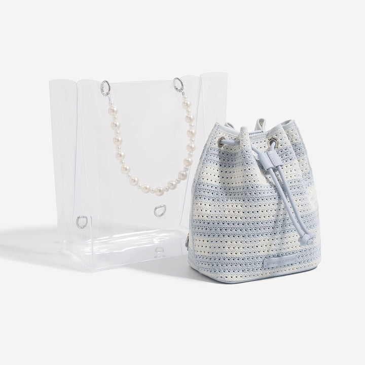 Damen Beuteltasche mit perlbesetztem Tragegurt Nord Taschen