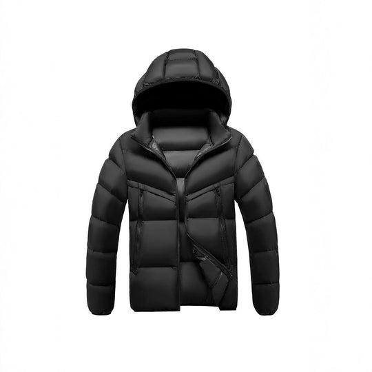 Herren Leichte Steppjacke mit Kapuze und zweifarbiger Blockoptik Nord Taschen