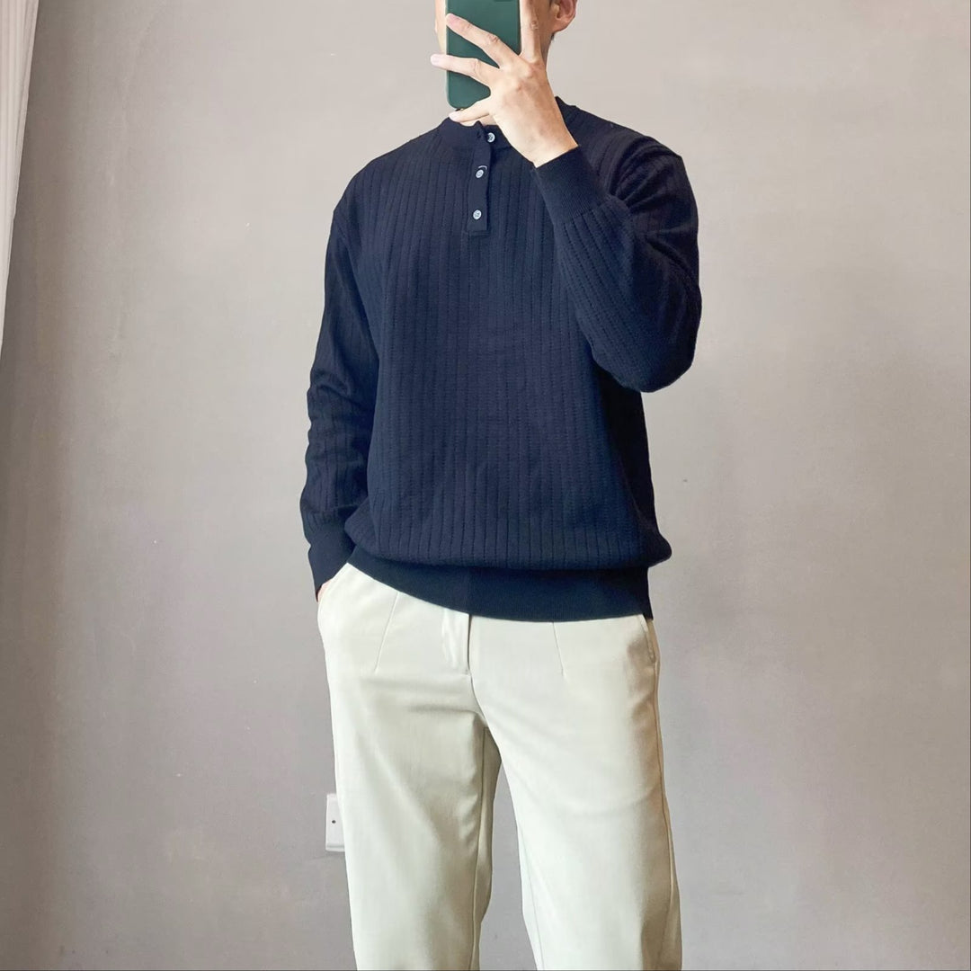 Herren Strickpullover mit strukturiertem Design Nord Taschen