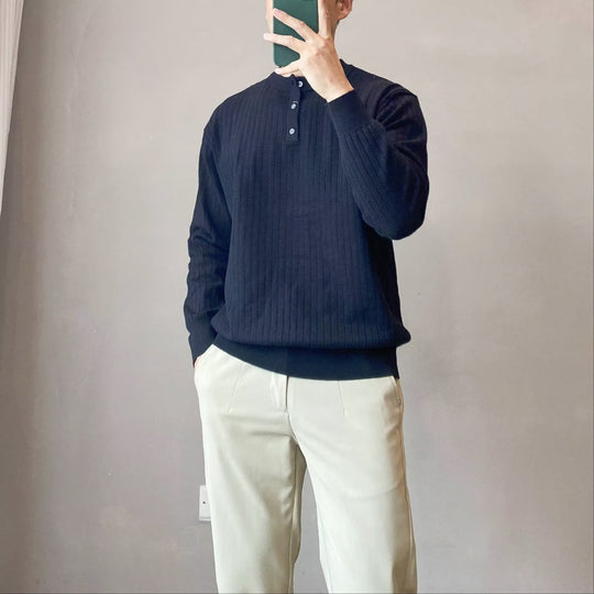 Herren Strickpullover mit strukturiertem Design Nord Taschen