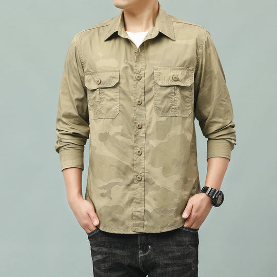 Herren Camouflage Hemd mit Taschen Nord Taschen