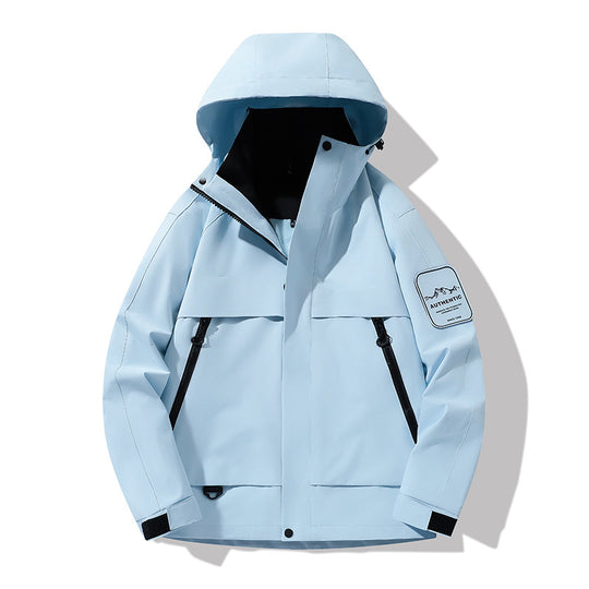 Herren multifunktionale Wasserfeste Softshell-Regenjacke mit abnehmbarer Fleece-Innenjacke Nord Taschen