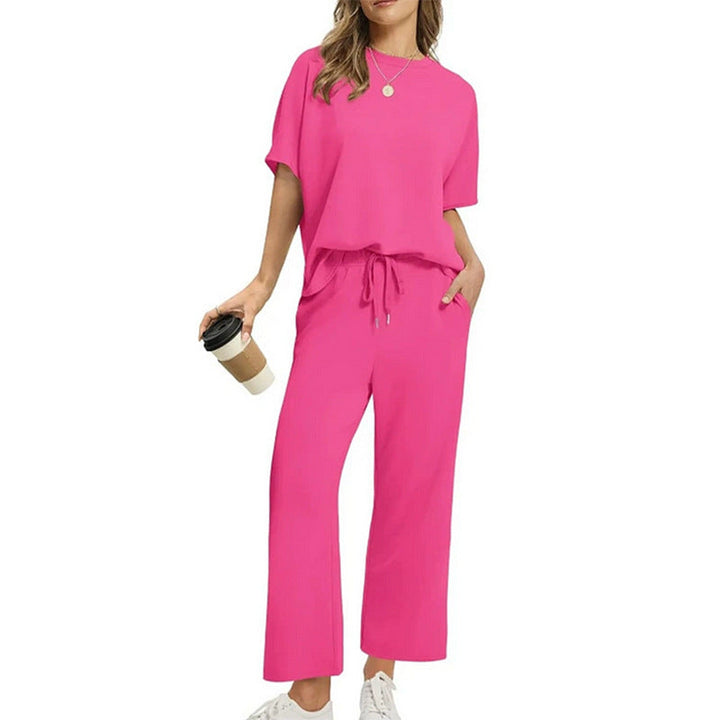 Damen Bequemes Freizeitanzug-Set mit lockerem Schnitt und stilvollen Taschen