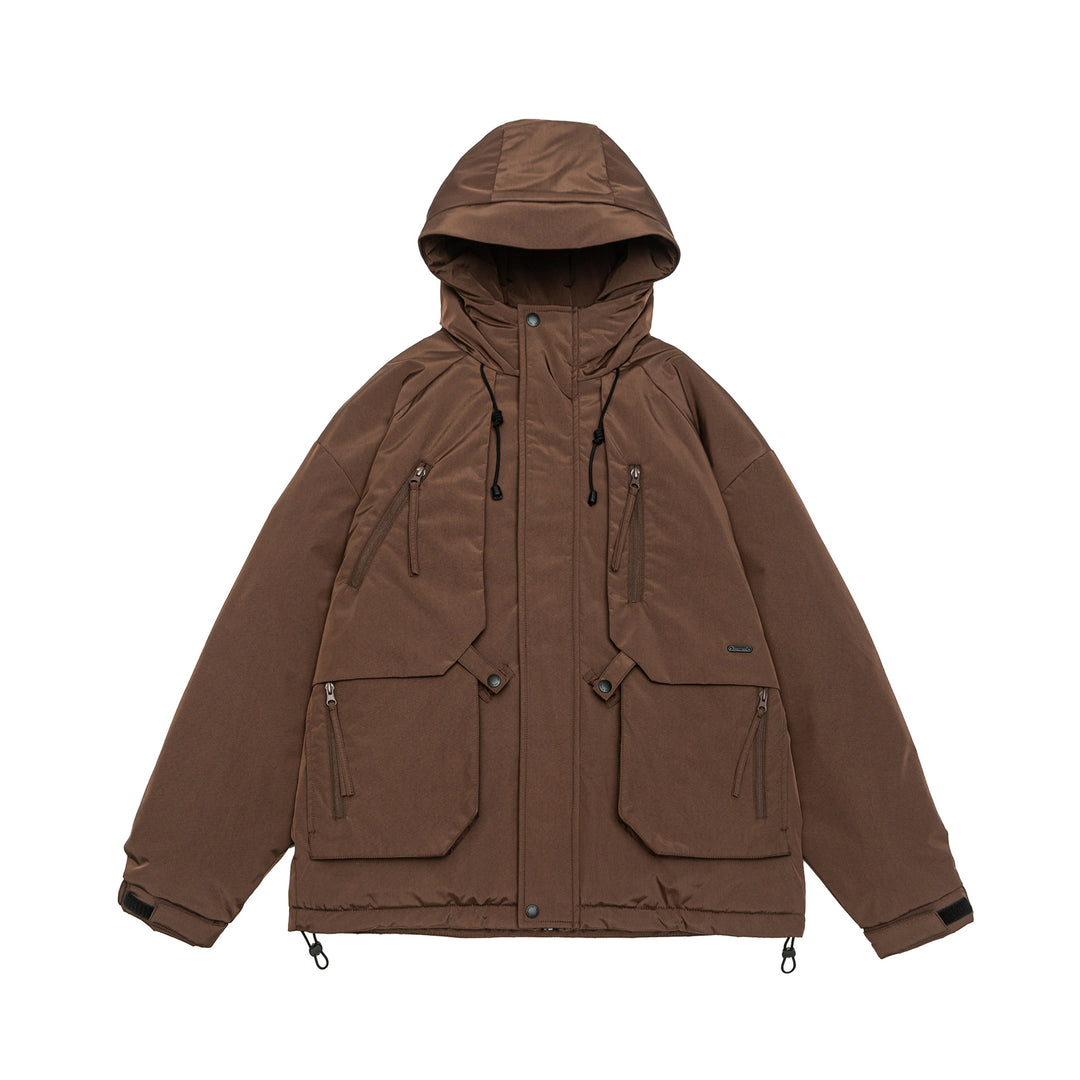 Herren Technischer Winterparka mit Kapuze und Multifunktionstaschen Nord Taschen