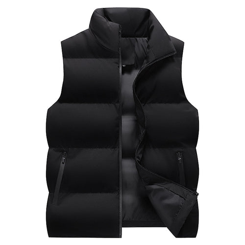 Herren Minimalistische Outdoor-Steppweste mit breiter Blocksteppung, isolierter Wattierung und verdeckten Reißverschlusstaschen Nord Taschen
