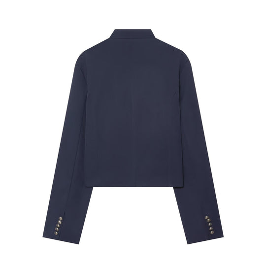 Damen Cropped-Blouson im militärischen Stil mit Zierkordeln und Stehkragen Nord Taschen