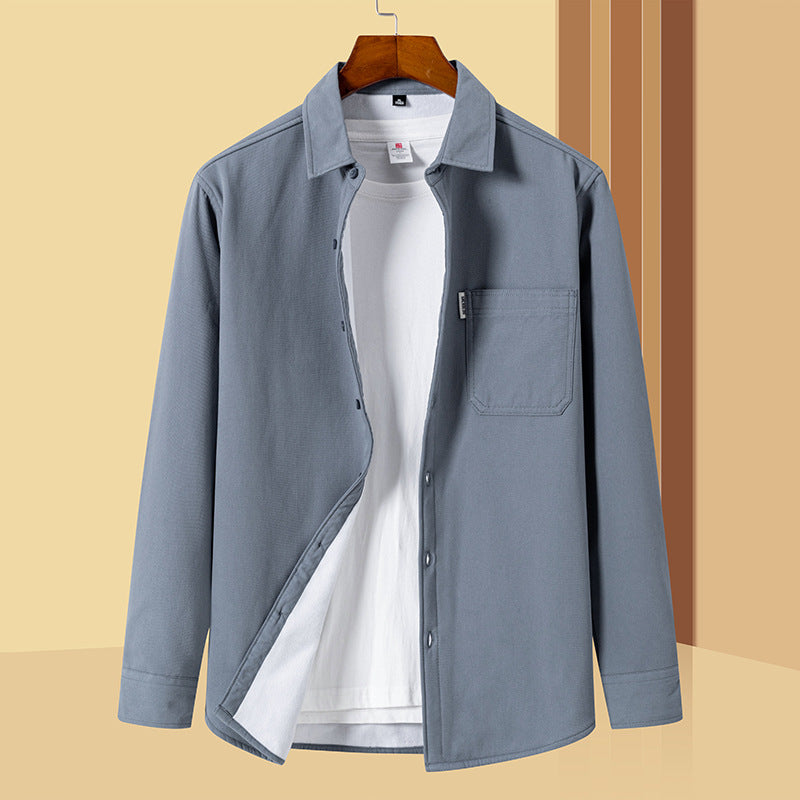 Herren Lässiges Utility-Overshirt aus Canvas mit Brusttasche und verstärkten Nähten Nord Taschen