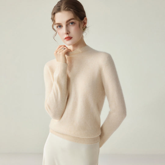 Damen Schmaler Mockneck-Feinstrickpullover mit kaschmirähnlicher Haptik Nord Taschen
