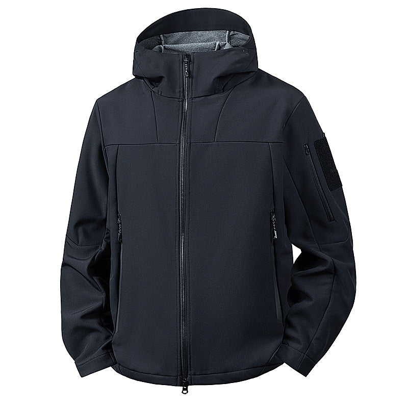 Herren wind- und wasserabweisende Softshelljacke mit Kapuze und taktischen Taschen Nord Taschen