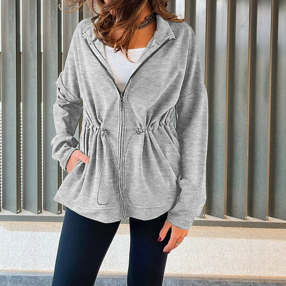 Damen Modische Sportjacke mit Taillenregulierung Nord Taschen