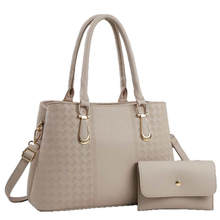 Damen Strukturierte Handtasche mit abnehmbarem Geldbeutel Nord Taschen