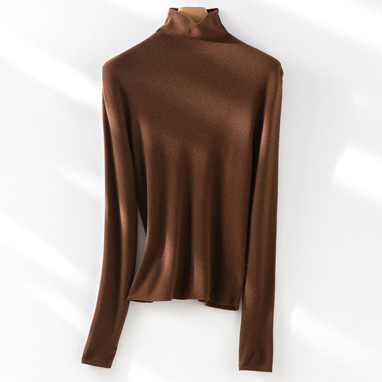 Damen Slim-Fit Feinstrick-Rollkragenpullover mit Stretch Nord Taschen