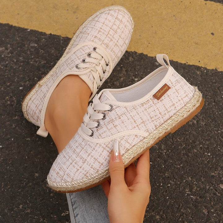 Damen  atmungsaktive Strick-Espadrilles mit geflochtener Jute-Sohle und flexiblem Memory-Fußbett Nord Taschen