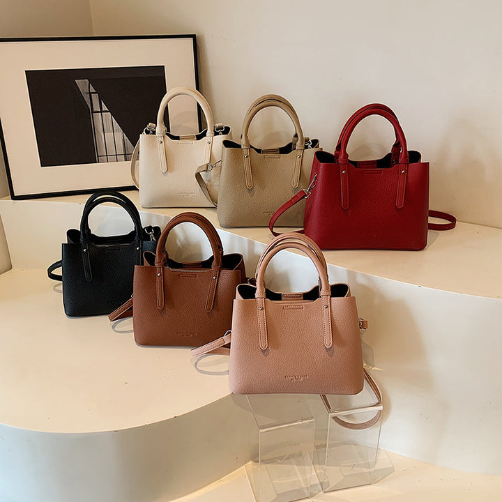 Damen elegante Handtasche mit strukturiertem Obermaterial Nord Taschen