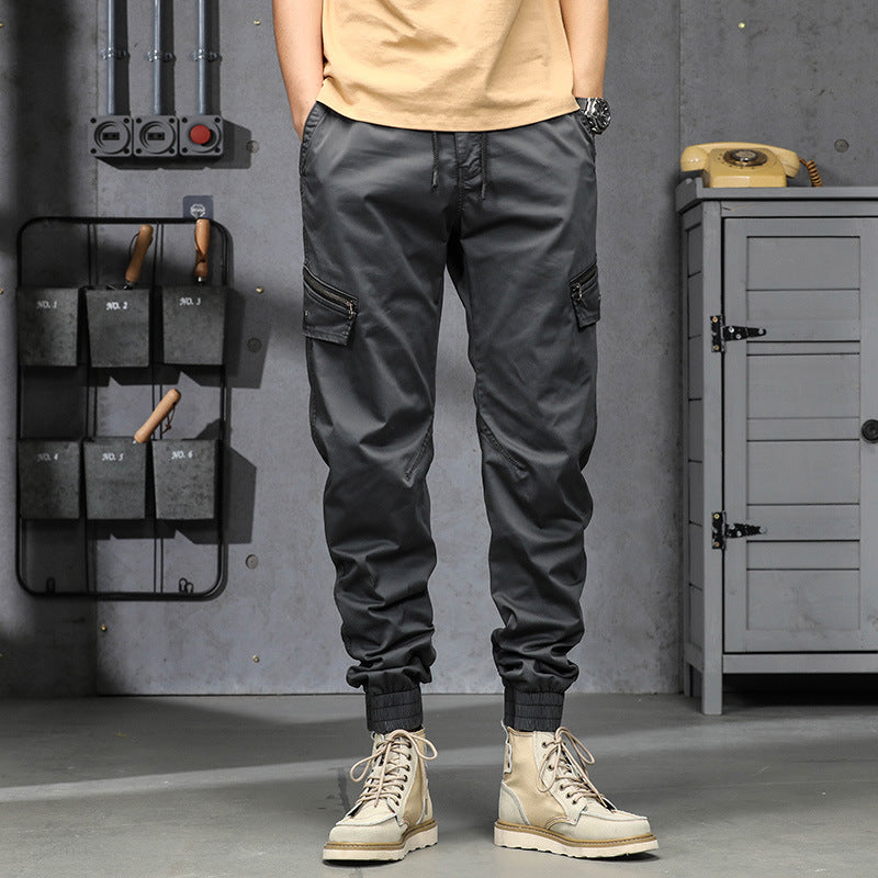 Herren Multifunktionale Cargo-Jogginghose mit Tunnelzugbund, Reißverschluss-Taschen und geripptem Knöchelbündchen Nord Taschen