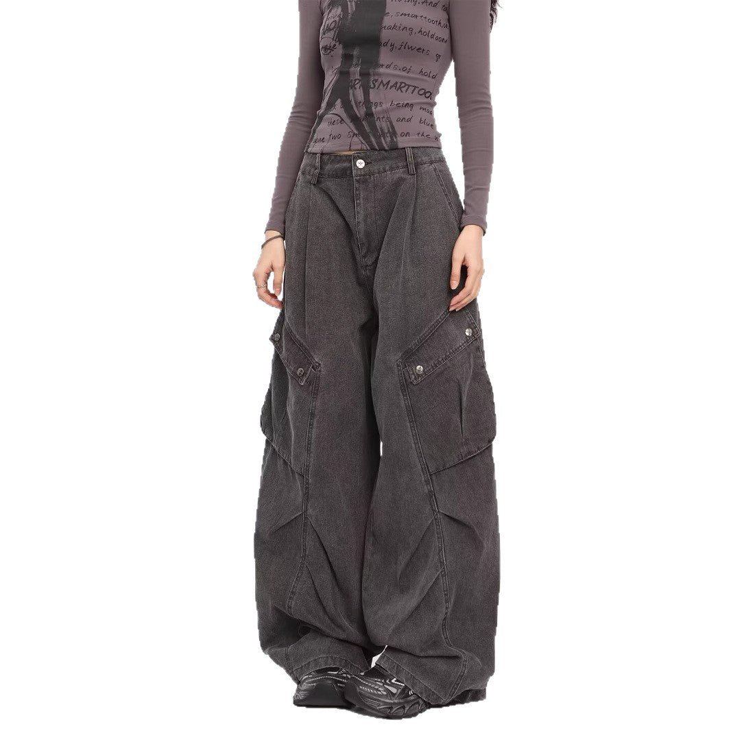 Damen Übergrößen Cargo-Jeans Nord Taschen