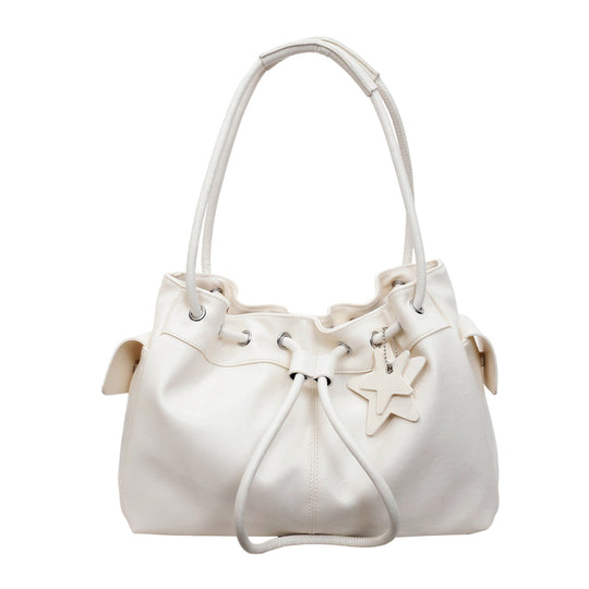 Damen Hobo-Tasche aus weichem Kunstleder mit praktischem Zugbandverschluss Nord Taschen