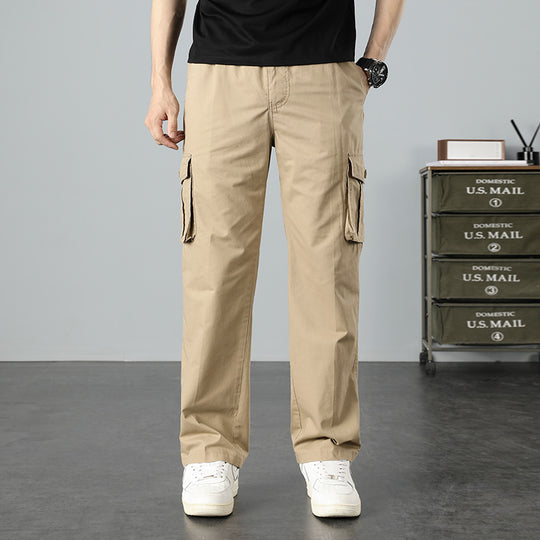 Herren Lässige Canvas-Cargohose mit großen Klappentaschen, Relaxed Fit & verstärkten Nähten Nord Taschen