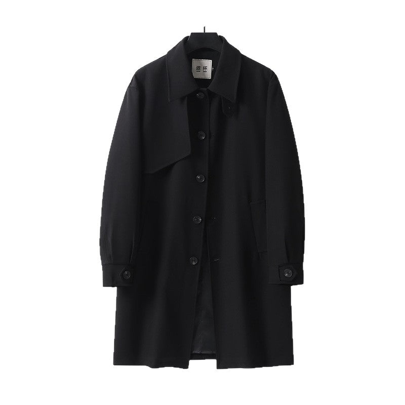 Herren midilanger Oversize-Kurzmantel mit durchgehender Knopfleiste und feinem Innenfutter Nord Taschen