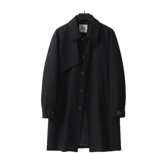 Herren midilanger Oversize-Kurzmantel mit durchgehender Knopfleiste und feinem Innenfutter Nord Taschen