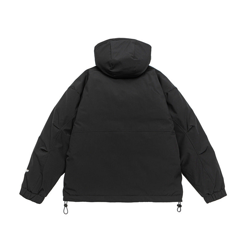 Unisex Technische wattierte Parka Jacke mit Kapuze und Reißverschluss-Brusttaschen Nord Taschen