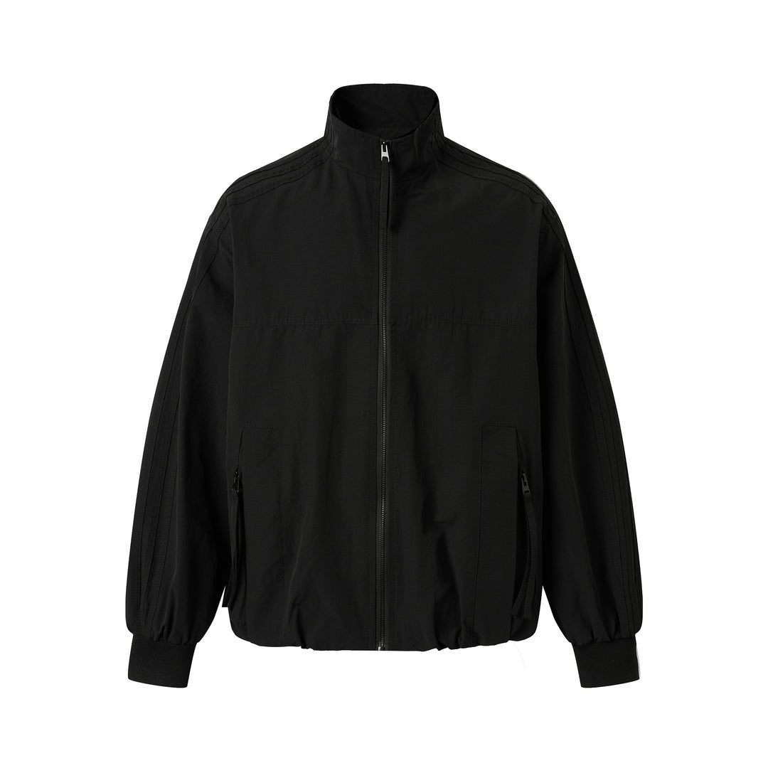 Unisex Leichter Windbreaker‑Blouson mit hohem Stehkragen und Funktionstaschen Nord Taschen