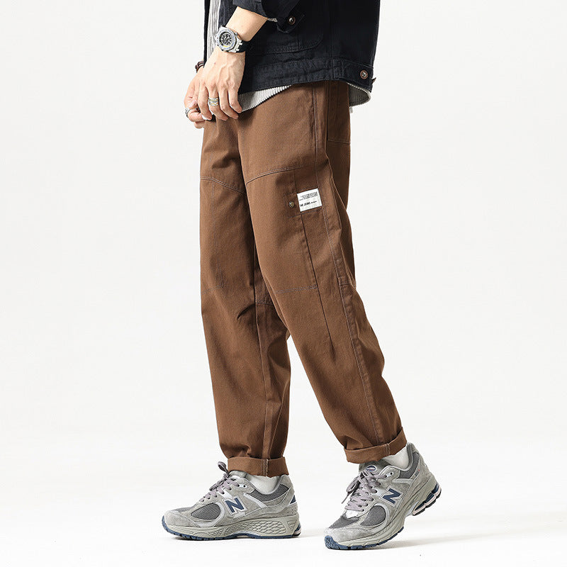 Herren Locker geschnittene Cargo-Jogginghose mit Tunnelzug, Knieabnähern und Utility‑Details Nord Taschen