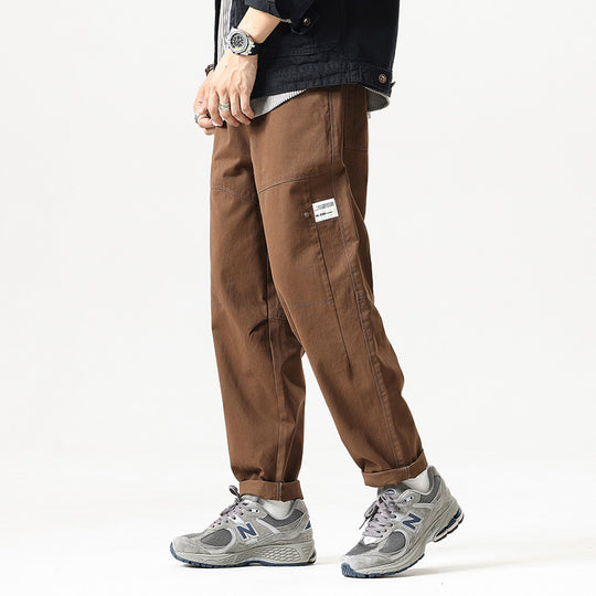 Herren Locker geschnittene Cargo-Jogginghose mit Tunnelzug, Knieabnähern und Utility‑Details Nord Taschen