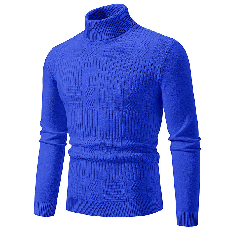 Herren Rollkragenpullover mit Strukturstrick und körpernaher Silhouette Nord Taschen
