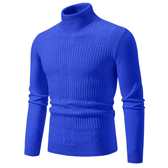 Herren Rollkragenpullover mit Strukturstrick und körpernaher Silhouette Nord Taschen