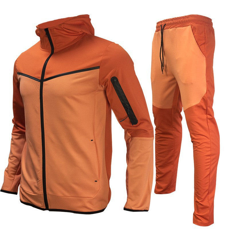 Herren sportliches Hoodie-Set mit atmungsaktiven Eigenschaften und modernen Kontrastdetails