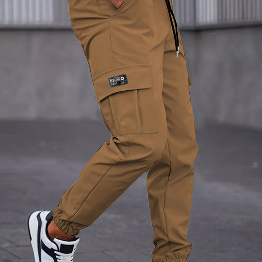 Herren Cargo-Jogginghose mit Tunnelzug, tapered Schnitt & aufgesetzten Klappentaschen Nord Taschen