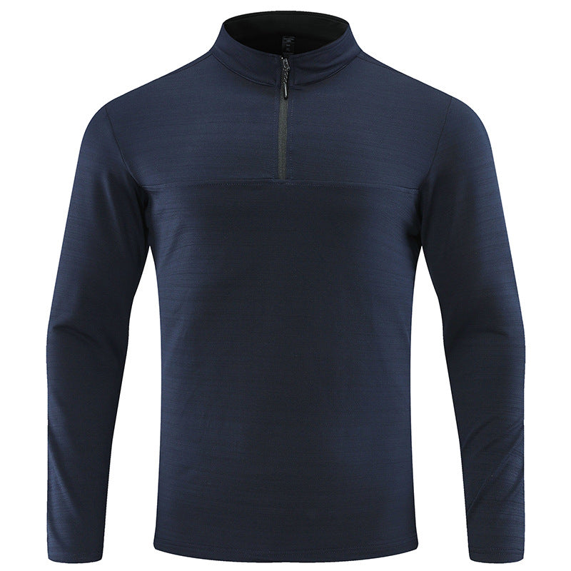 Herren Funktions-Halbzip-Langarmshirt mit Stehkragen und atmungsaktivem Stretchmaterial Nord Taschen