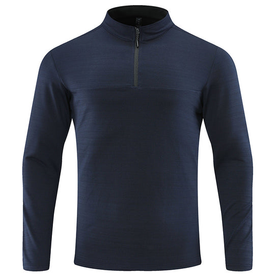 Herren Funktions-Halbzip-Langarmshirt mit Stehkragen und atmungsaktivem Stretchmaterial Nord Taschen