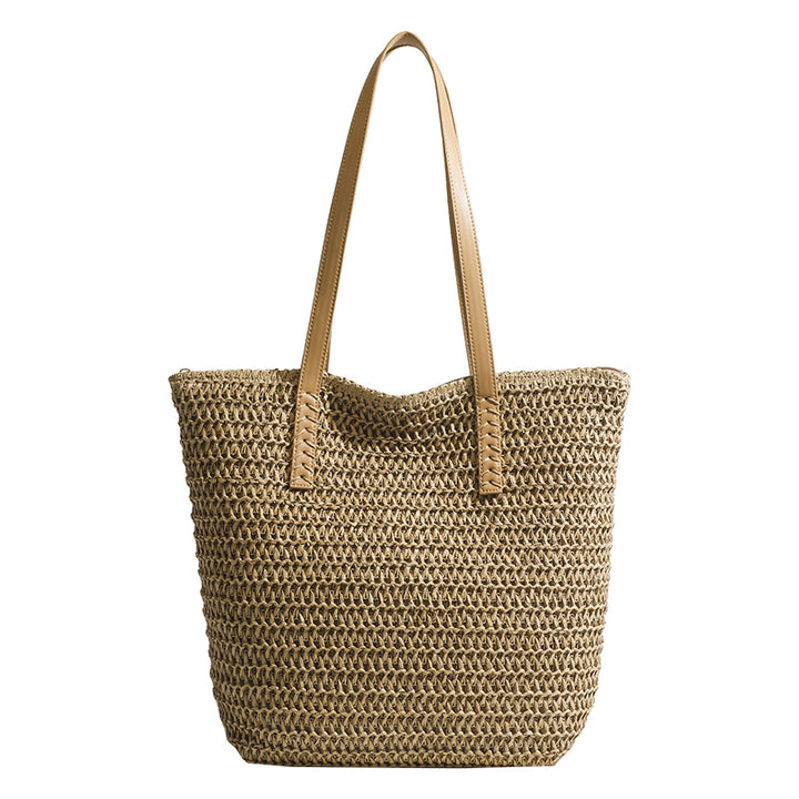 Damen Freizeit Jutetasche mit geflochtenen Griffen Nord Taschen