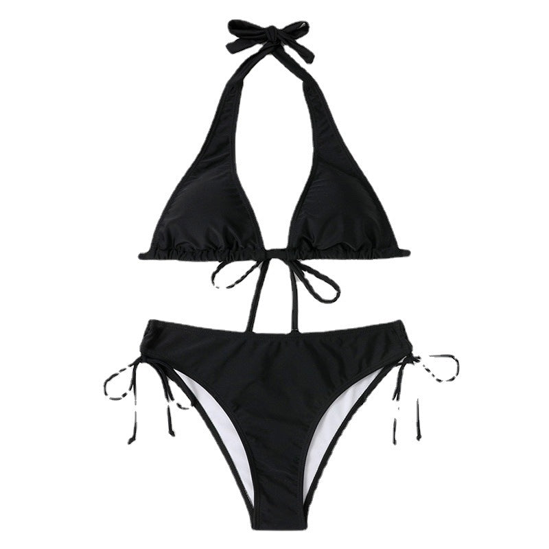 Damen Triangel-Bikini mit verstellbaren Trägern und seitlichem Bind Nord Taschenand