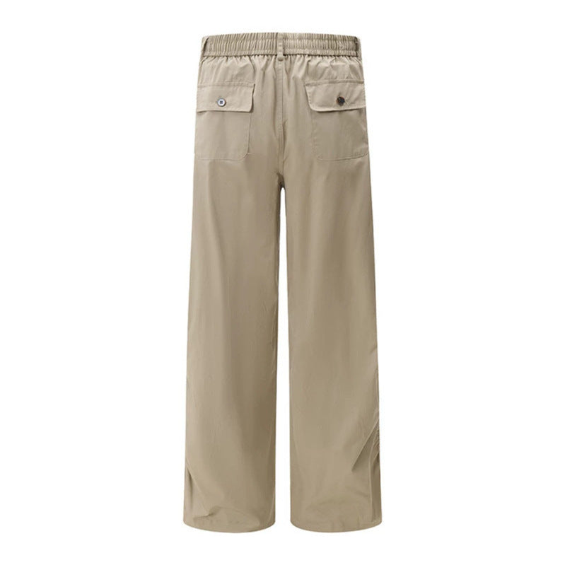 Damen Weite Cargo‑Palazzo‑Hose mit Tunnelzugbund und verstellbaren Saumkordeln Nord Taschen