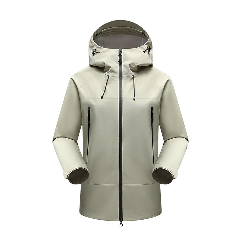 Herren Minimalistische technische dreilagige Softshelljacke mit versiegelten Nähten und wasserdichtem Frontreißverschluss Nord Taschen
