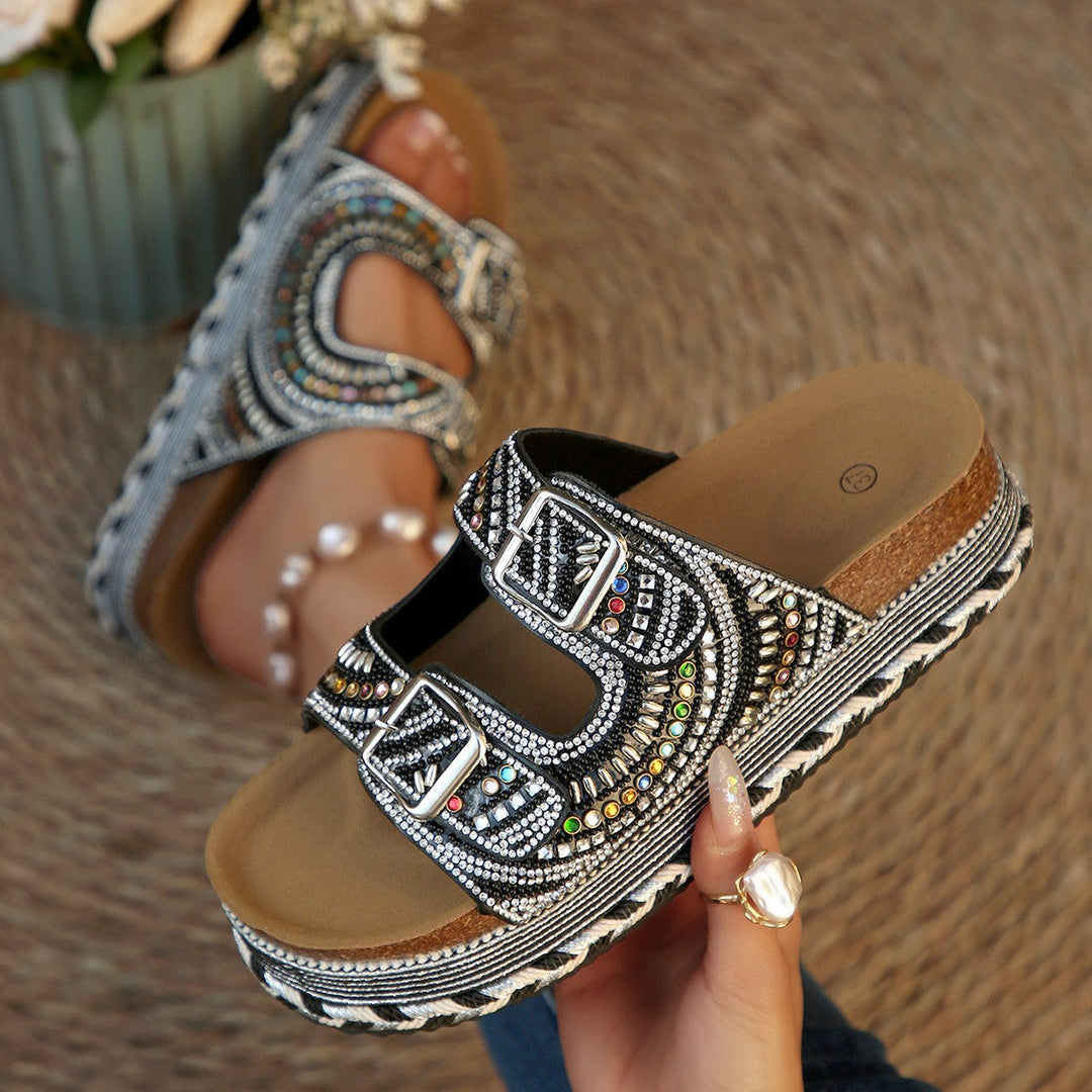 Damen modNord Taschenewusste Clogs mit glitzerndem Riemendesign und komfortablem Fußbett Nord Taschen