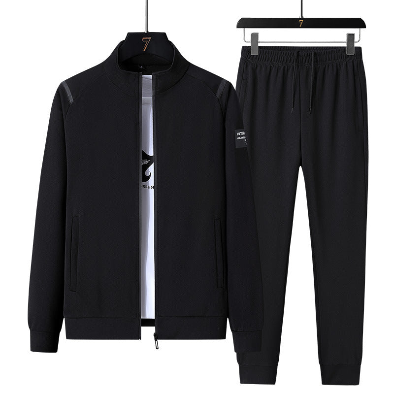 Herren Sportlicher Trainingsanzug-Set mit Reißverschlussjacke, Rundhalsausschnitt-Sweatshirt und Slim-Fit Jogginghose Nord Taschen