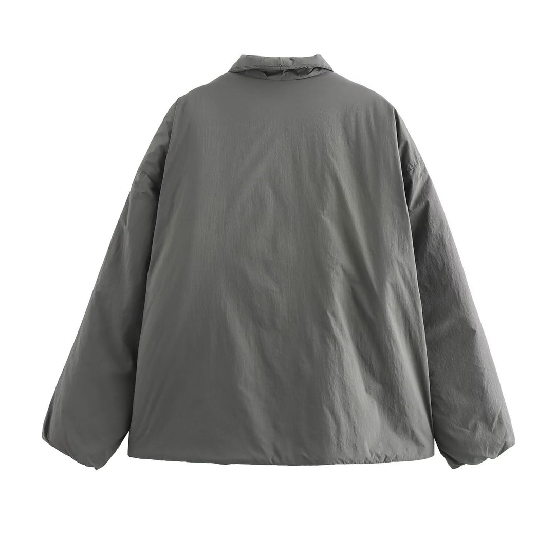 Damen 900+ gesteppte Wickeljacke mit Schalkragen und Taillenband Nord Taschen
