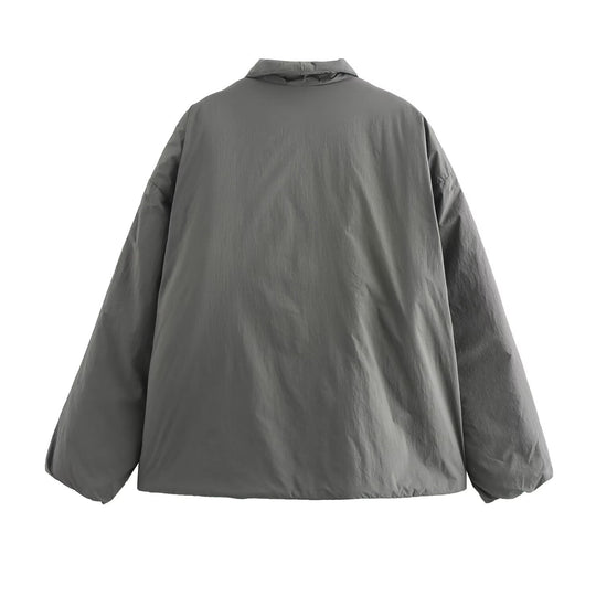 Damen 900+ gesteppte Wickeljacke mit Schalkragen und Taillenband Nord Taschen