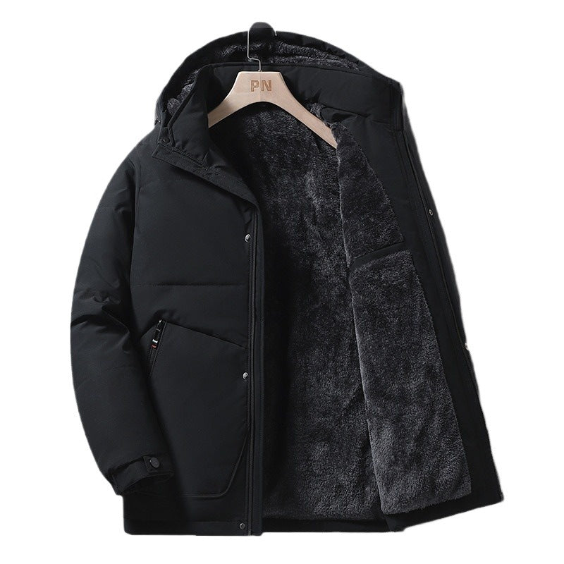 Herren Thermo‑Steppjacke mit weichem Teddyfutter, integrierter Kapuze & verdecktem Zwei‑Wege‑Reißverschluss Nord Taschen