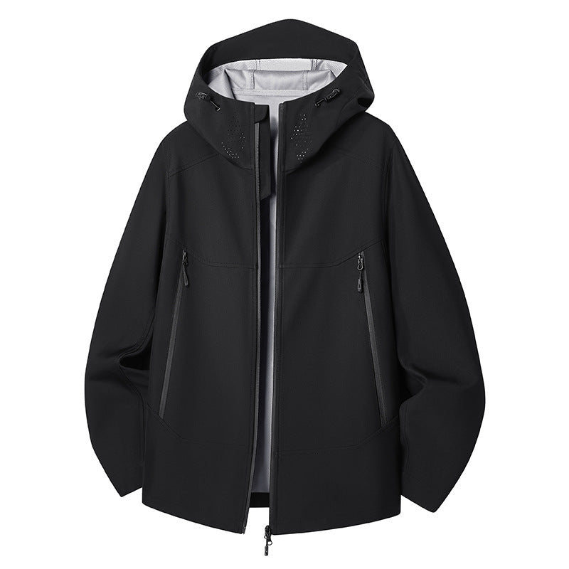 Damen Wasserdichte Softshell-Outdoorjacke mit minimalistischer Silhouette und Belüftungsperforation am Kragen Nord Taschen