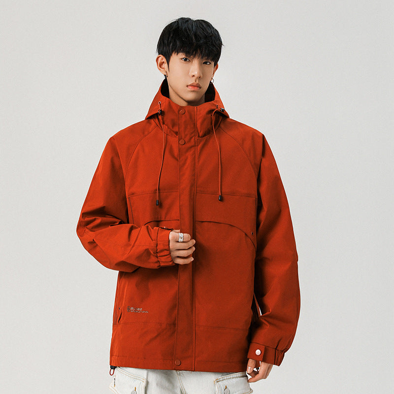 Herren Technische Kapuzen-Softshelljacke mit hohem Kragen und verstellbarem Saum Nord Taschen