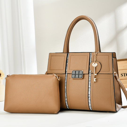 Damen Handtasche mit eleganter Kroko-Prägung und abnehmbarer Kosmetiktasche Nord Taschen