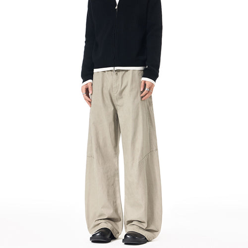 Herren Ultraweite Palazzo-Baggy-Hose mit tiefem Schritt und entspanntem Bund Nord Taschen