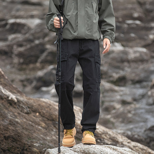 Herren Outdoor-Cargo-Hose mit verstellbarem Tunnelzugbund, Knieverstärkung und Mehrfachtaschen Nord Taschen
