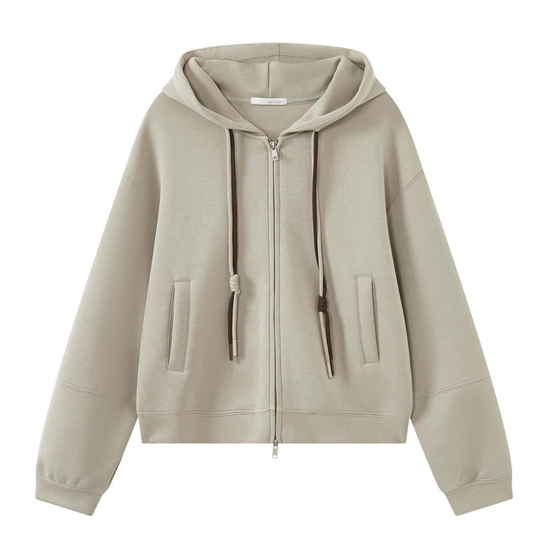 Damen Oversize-Zip-Hoodie aus French Terry mit Raglanärmeln Nord Taschen